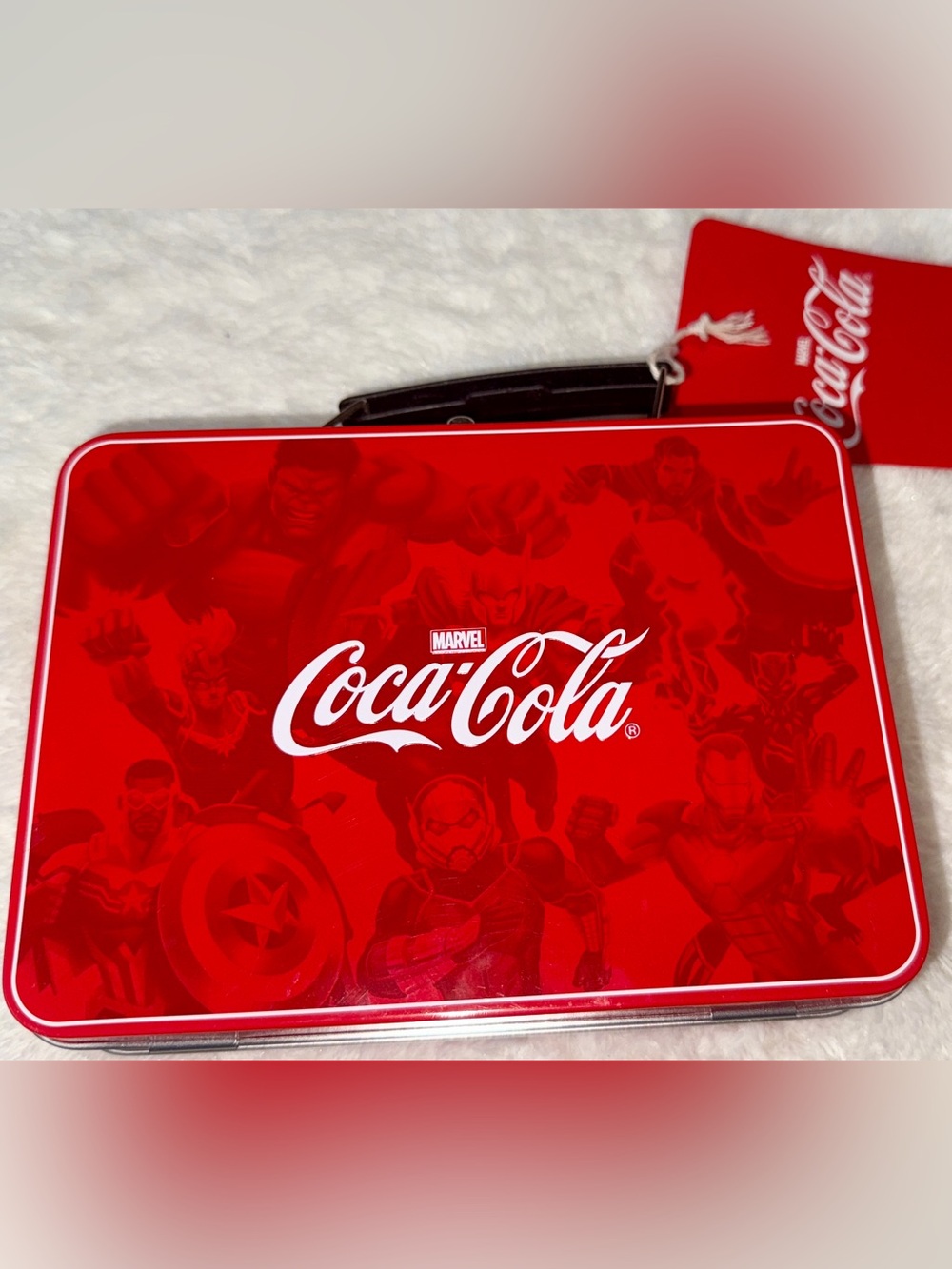 Coca-Cola Red Marvel Character Collector Tin